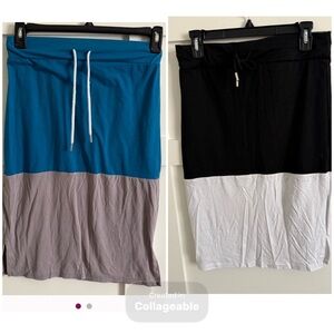 Colorblock Casual Skirt Set